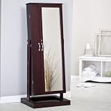 Bordeaux Cheval Mirror Jewelry Armoire