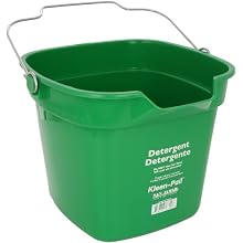 San Jamar KP320 Green Kleen Pail Container, 10qt Capacity, For Cleaning Solutions
