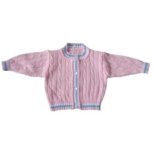 Infant Girl Pink Acrylic Sweater