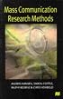 Mass Communication Research Methods