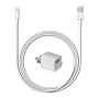 Lifestyle Accessory brand iPhone 5 Wall Charger set - Includes Universal 5 Watt Wall Power Adapter + 8 pin Lightning to USB 2.0 Charging Data Sync Cable for iPhone 5, iPhone 5G, iPod Touch 5, iPod Nano 7, iPad 4, and iPad Mini