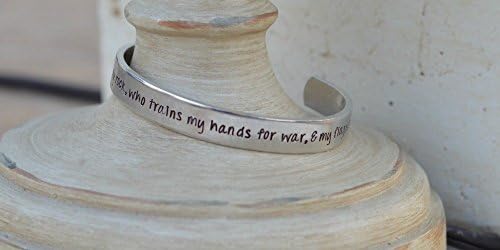 Handstamped Bible Verse Bangle Bracelet