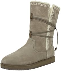ESPRIT Nina CC Bootie K13030, Damen Fashion Stiefel, Beige (fossil beige 284), EU 38