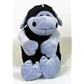 Fleecy Warmers. Sheep Hot Water Bottle with Fleece Cover - Black