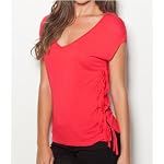 G by GUESS Darla Fringed Knit Top, RED SHERBERT (XL)
