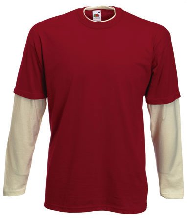 Fruit of the Loom plain layered long sleeve t-shirt