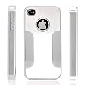 Premium Chrome Aluminum Skin Hard Back Case Cover for Apple iPhone 4 4G 4S Silver