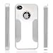 Premium Chrome Aluminum Skin Hard Back Case Cover for Apple iPhone 4 4G 4S Silver