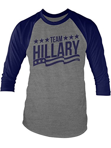 LOGOPOP NAVY BLUE Team Hillary Unisex Adult Raglan T-shirt