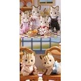 Calico Critters Caramel Cat Family & Twins 6 Figure Set