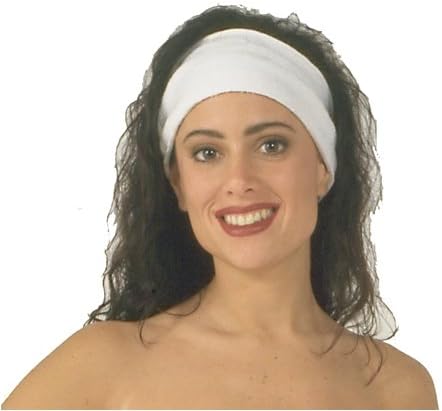 Headband/Spa Headband in Terry Fabric in White Adjustable One Size