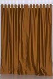 Brown Art Silk Custom made Curtains Drapes Panels Tab Top