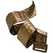 SEXY METALLIC COPPER BROWN SOFT SQUARE BUCKLE SASH BELT