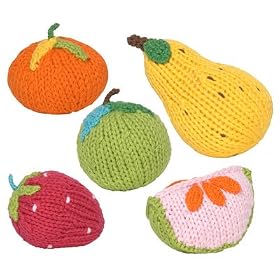 Blabla Knit Fruit Baby Rattles