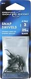 SOUTH BEND SPORTING GOOD BSS-3 BLACK SNAP SWIVELS SZ-3 (PACK OF 12)