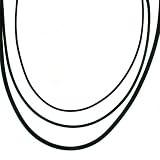Necklace Black Rubber Cord Set 3 For Pendant 1mm, 1.5mm, 3mm Diameter 18" SALE