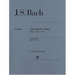 Bach : suites fran�aises BWV 812-817 - piano - �dtion Henle