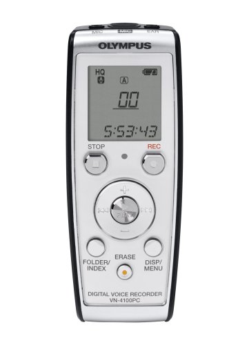 Olympus VN-4100PC Digitales Diktiergerät mit PC-Verbindung (inkl. Mikrofon ME-52W, Digital Wave Player, USB Kabel, Batterien)