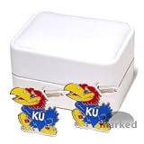 Kansas Jayhawks NCAA Logod Executive Cufflinks w/Jewelry Box