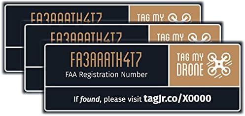 FAA Compliant Smart Drone Sticker, Gold