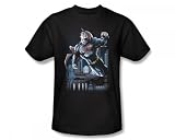 Superman - Night Fight Adult T-Shirt In Black