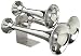 Wolo MFG Cannon Ball Express Truck HornThree Trumpets with 24 Volt Electric Solenoid ...
