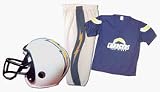 San Diego Chargers NFL Youth Four Piece Uniform Set (Small) from Franklin