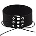 Women Wide Velvet Ribbon Chunky Choker Collar Lace-Up Neck Chain Collar Necklace