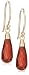 Jewelry : 14k Yellow Gold Garnet Briolette Drop Earring