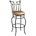 Hillsdale Camelot II 30-Inch Swivel Bar Stool, Black Gold Finish with Neutral Fabric