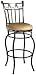 Hillsdale Camelot II 30-Inch Swivel Bar Stool, Black Gold Finish with Neutral Fabric