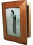 2-in-1 Oak Wood Photo Frame & Album That Opens Book Style 4x6