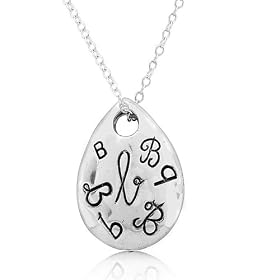 FOJO's Letter "B" Initial Pear Shape Necklace