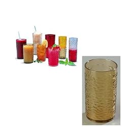 Carlisle Pebble Optic Drinkware Tumblers, 9.5 ounce, Smoke (One Dozen Dishwasher Safe Break Resistant SAN Plastic Drinking Glasses)