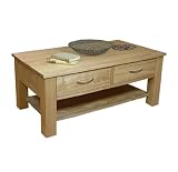 Mobel Oak 4 Drawer Coffee Table