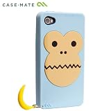 Case-Mate iPhone 4 CREATURES: Bubbles Monkey Case, Blue クリーチャーズ バブルス モンキー&バナナ シリコン ケース, ブルー CM016767
