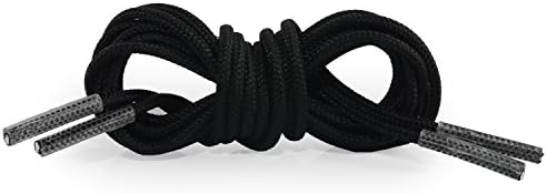Nylon Braided Unisex Waxed Thin Dress Round Shoelaces 2 Pair Pack Made in USA