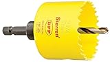 Starrett AVH0214 Bi-Metal Dual Pitch Professional Hole Saw with Quickshot Arbor, HSS Teeth, 2-1/4 Di