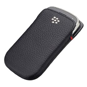 Blackberry Leather Pocket for Bold 9900 9930 Smartphone - Black - Acc-38857-301