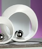 Produkt-Bild: Gilde Skulptur Francis Creation 'Circolo', 31 cm, platin-wei&szlig;