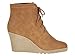 Reneeze CHERRY-2 Women High Heel Wedge Ankle Boots - Camel