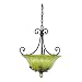 Westinghouse 69039 Cedar Forrest Three-Light Pendant, Antique Bronze Finish with Seeded Oliveta Globe