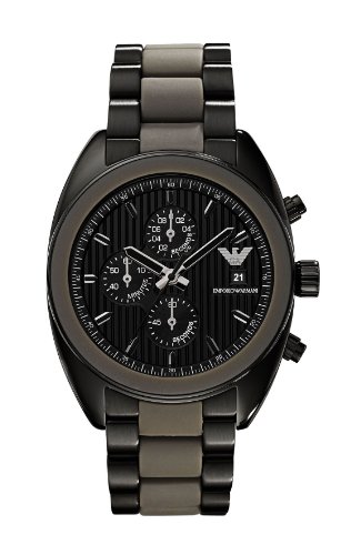 Emporio Armani AR5953 - Orologio da polso da uomo, cinturino in acciaio inox colore grigio