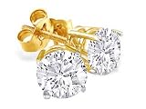 1.5 ctw Round Diamond Stud Earrings in 14K Gold