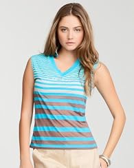 bebe Logo Reactive Stripe Tee