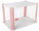 IRIS Dog Play Pen with Mesh Roof, Pink