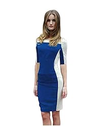 Sexy Elbow Length Sleeves Colorblocking Bodycon Dress/Party Dress 