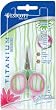 Acme Blooms Fine Cut Titanium Scissors 3 Inch, Pink and Green