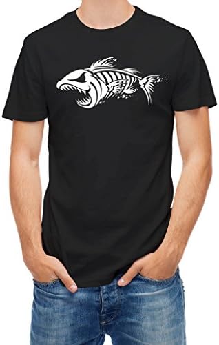 T-shirt Fishbone Design Black M
