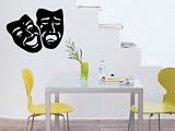 Comedy Tragedy Theater Mask Art Wall Decal Sticker